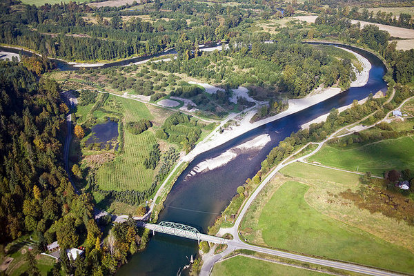 Aerial view of Chinook Bend