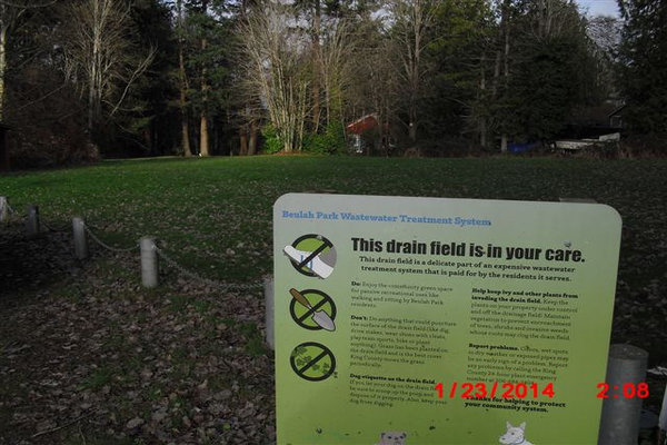 drain field signage