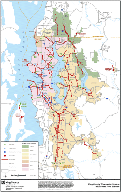 King County Wastewater Treatment Division service area maps