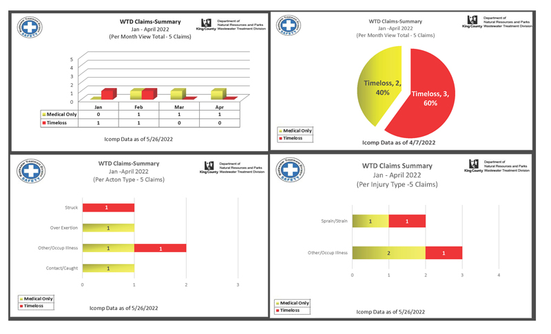 Graphs of WTD accident (claim summary). 