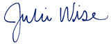 Signature for Director of Elections Julie Wise
