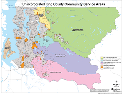Unincorporated King County Map Community Service Areas   King County