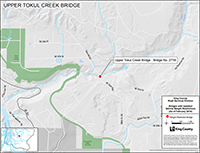 Map: Upper Tokul Creek Bridge project location.