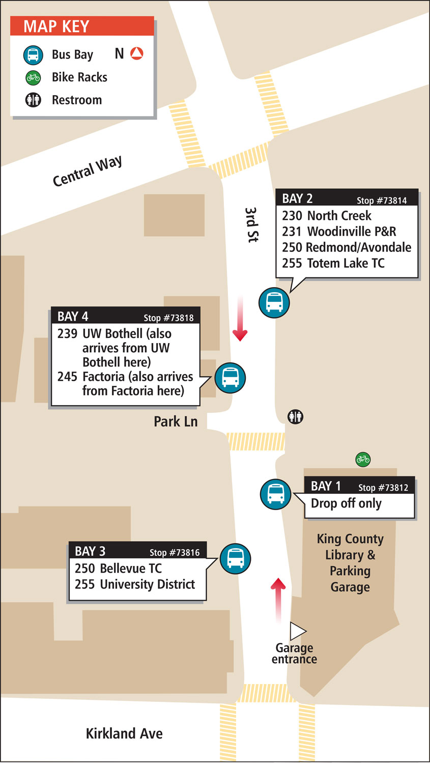 Kent Station boarding location map