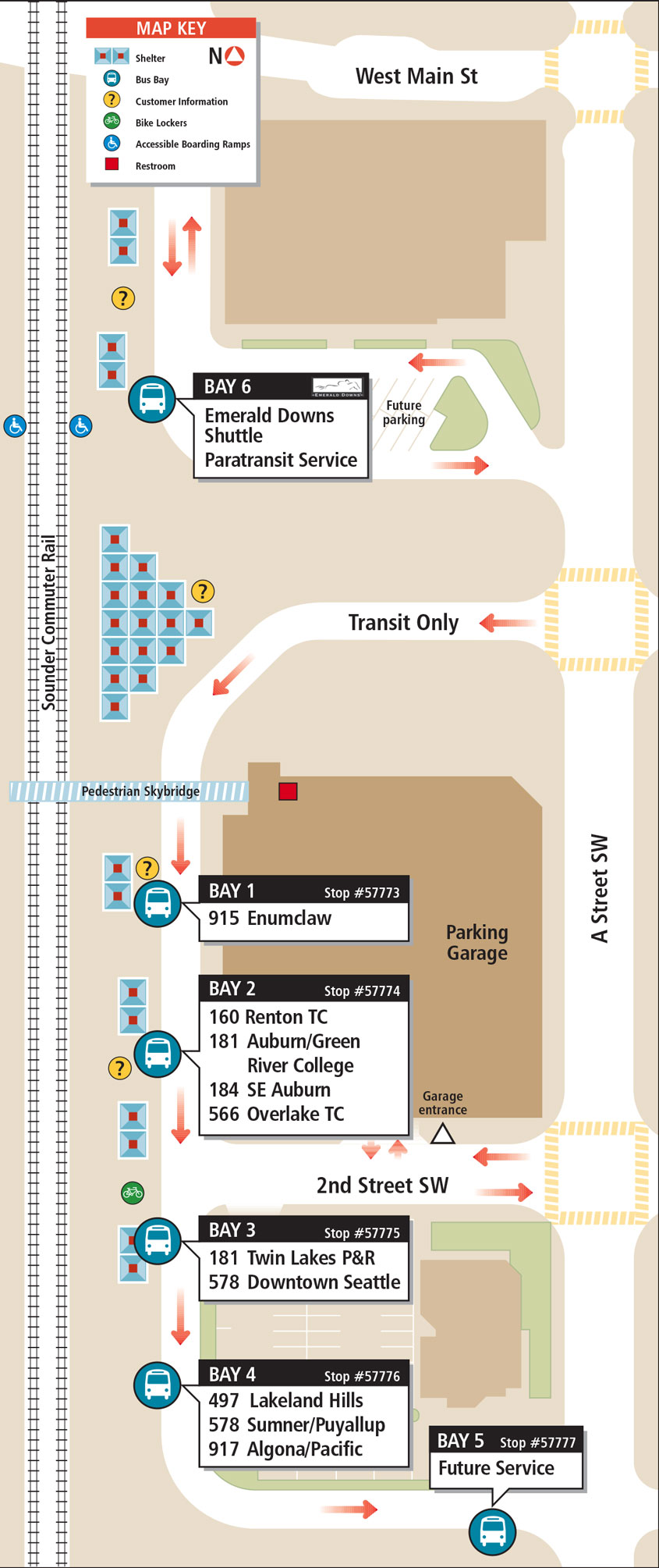 Auburn Station boarding location map