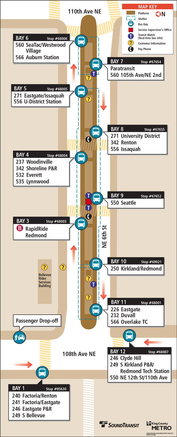 Map for Bellevue Transit Center