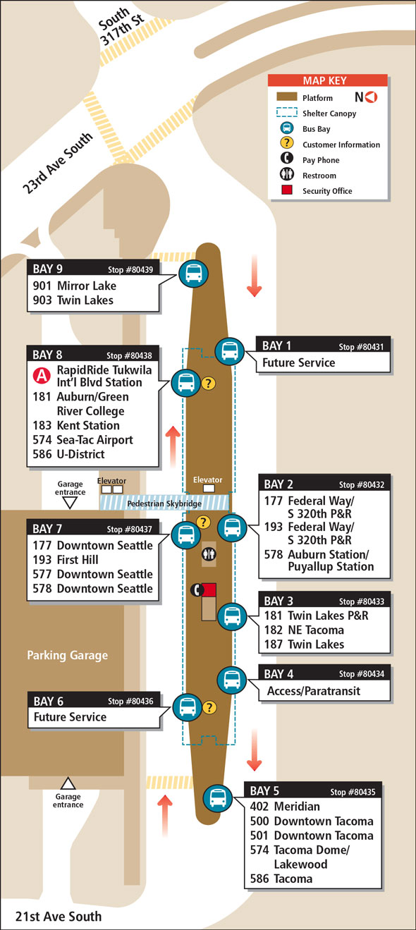 Map for Federal Way Transit Center