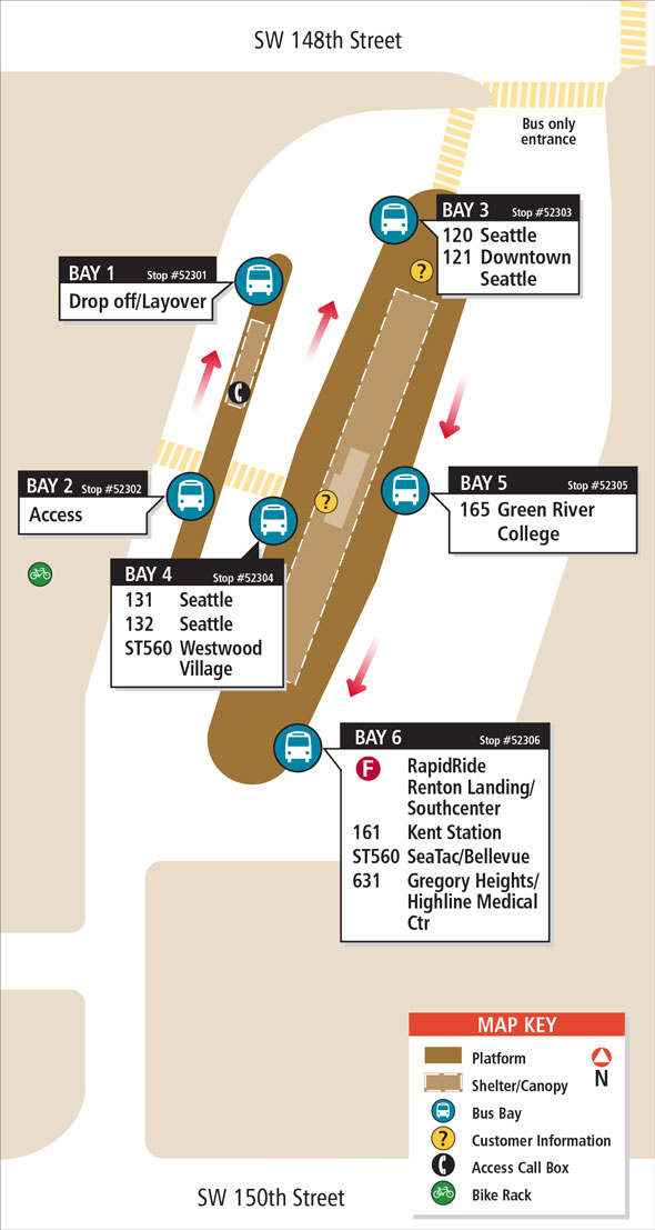 Map for Burien Transit Center