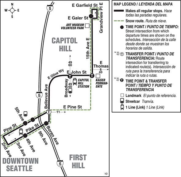 Map for Route 10
