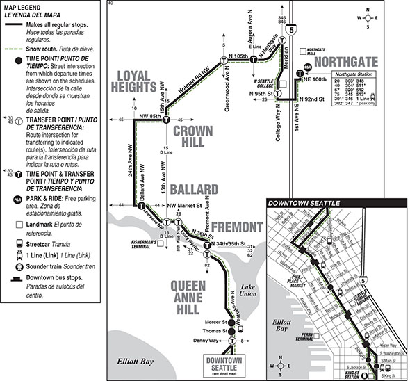 Map for Route 40