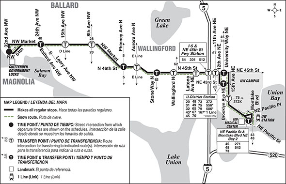 Map for Route 44