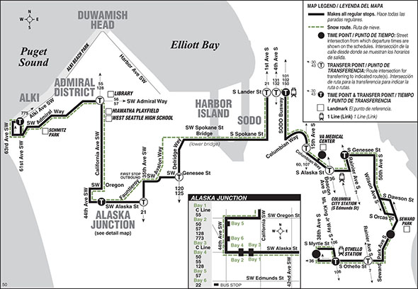 Map for Route 50