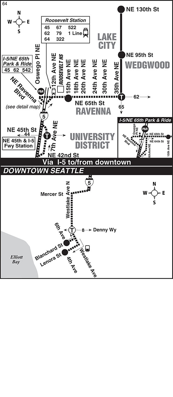 Map for Route 64