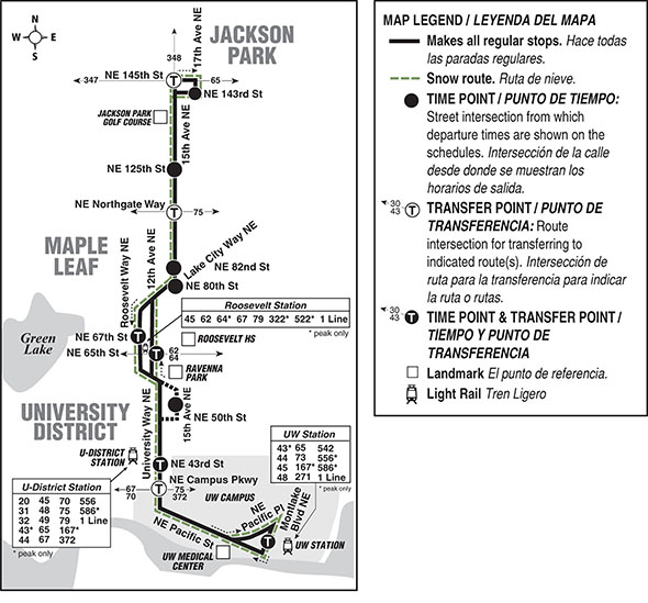 Map for Route 73