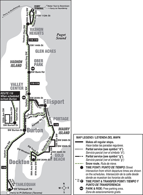 Map for Route 118