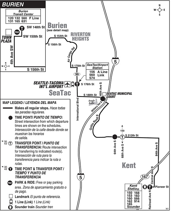 Map for Route 161