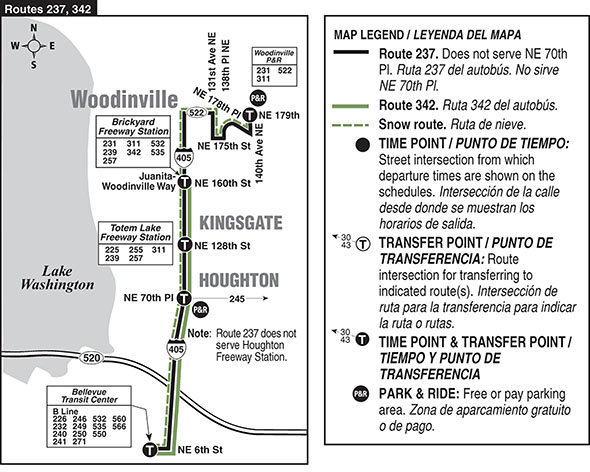 Map for Route 237