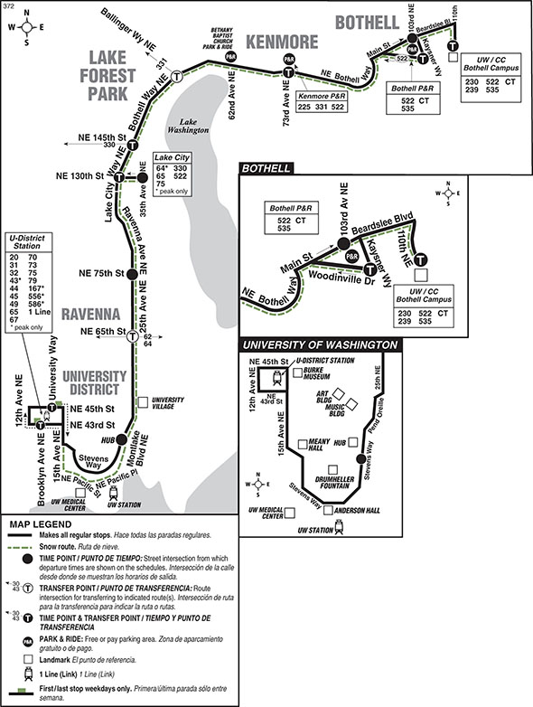 Map for Route 372