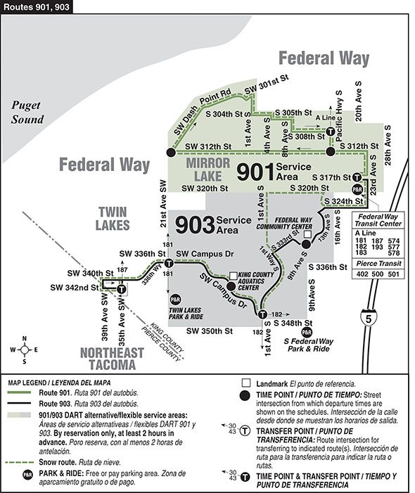Map for DART Route 901