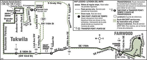 Map for DART Route 906