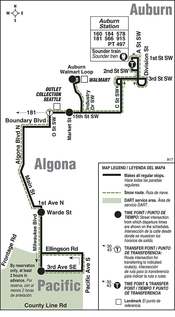 Map for DART Route 917