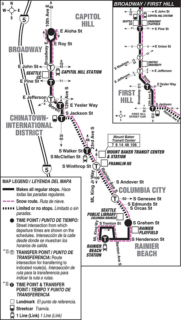 Map for Route 9