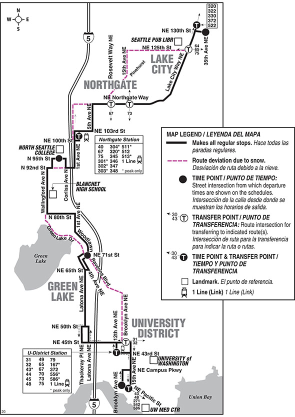 Map for Route 20