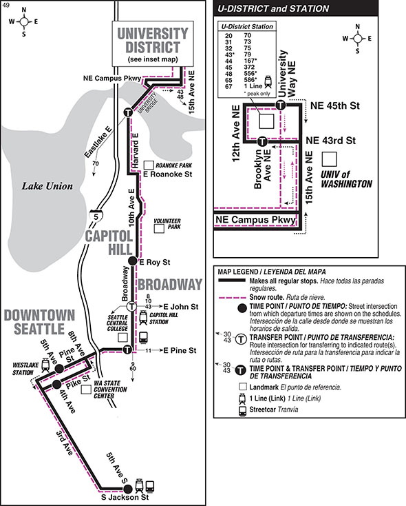 Map for Route 49