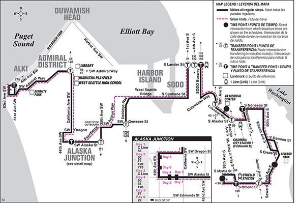 Map for Route 50