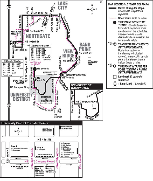 Map for Route 75