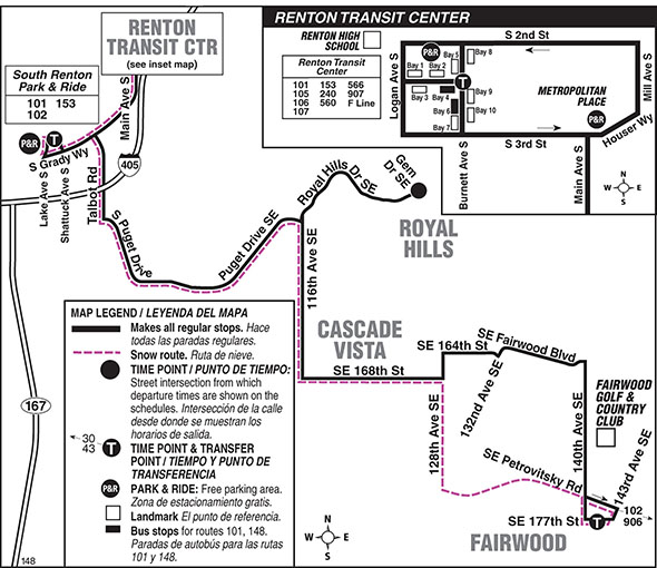 Map for Route 148