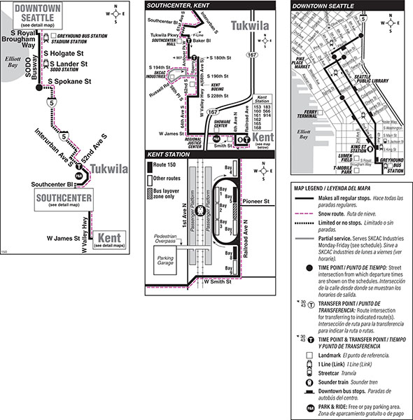 Map for Route 150