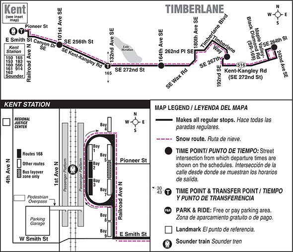 Map for Route 168