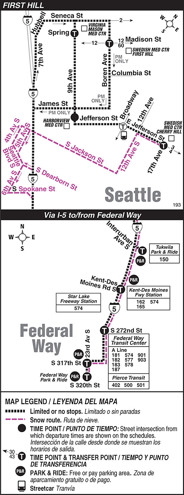 Map for Route 193