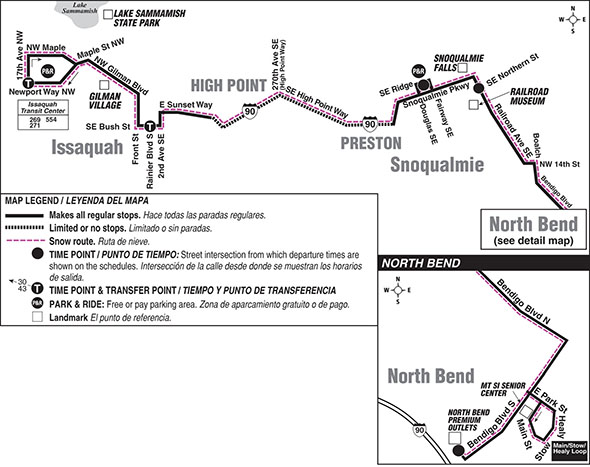Map for Route 208