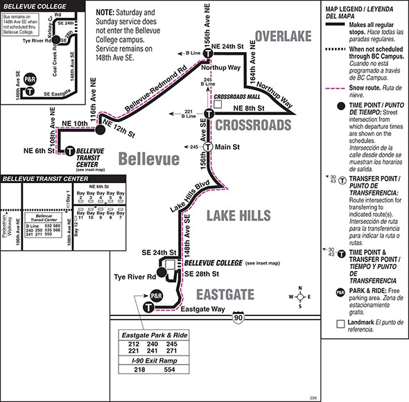 Map for Route 226