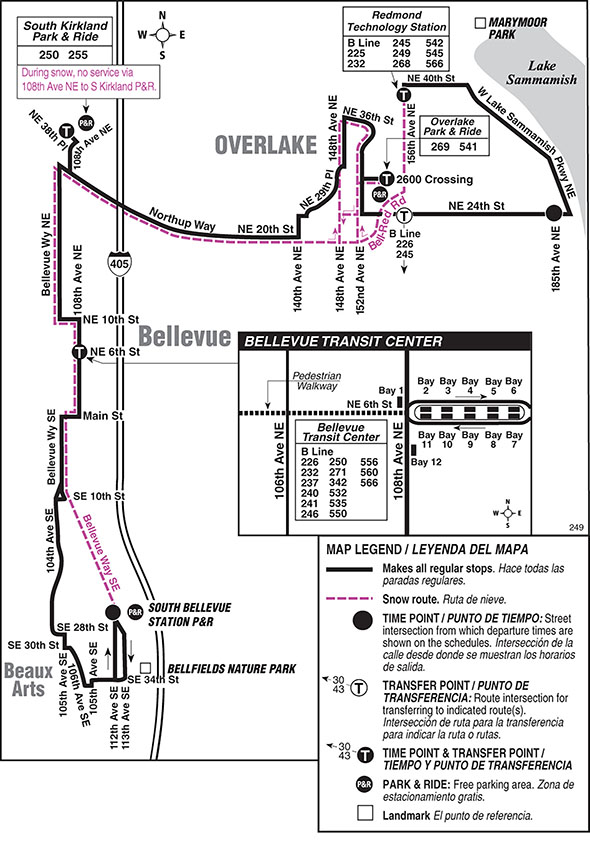 Map for Route 249
