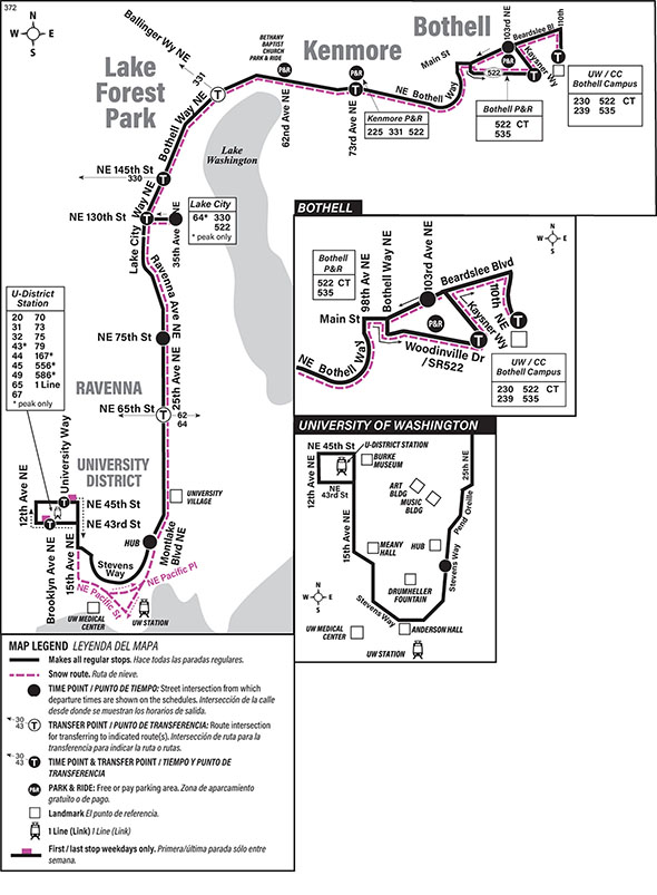 Map for Route 372