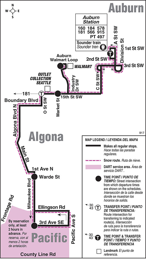 Map for DART Route 917