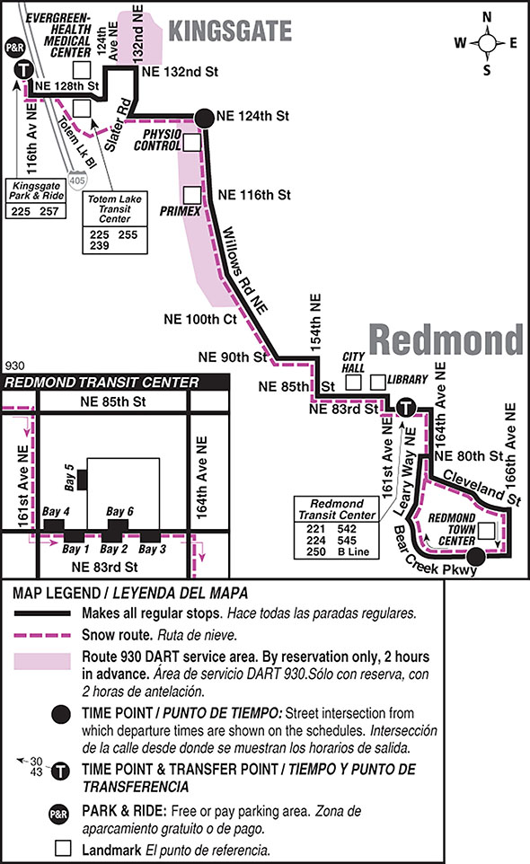 Map for DART Route 930