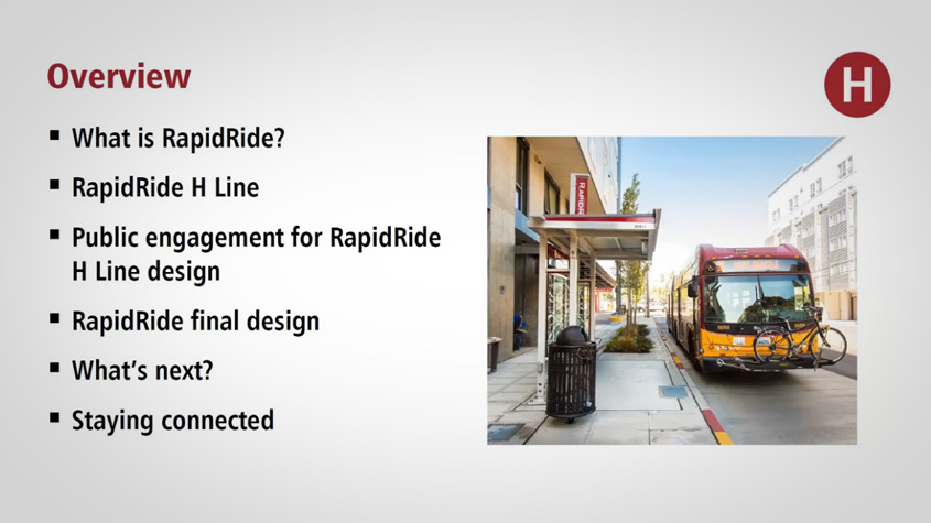 Overview of the RapidRide H Line project