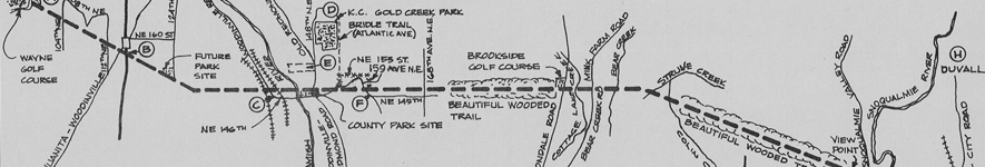 Black-line drawing of the Tolt Pipline Trail
