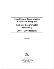 2001-2004 Ambient Groundwater Monitoring Results Cover