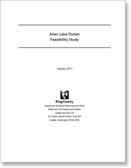 Cover - Allen Lake feasibility study, January 2013