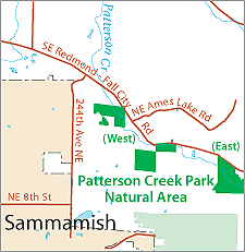 Location Map for Patterson Creek Natural Area