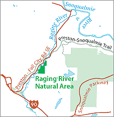 Location Map for Raging River Natural Area