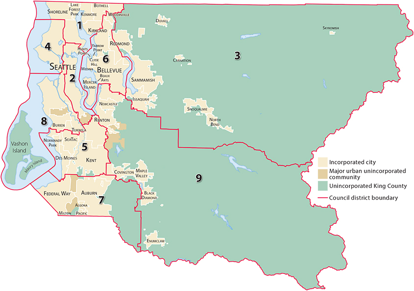 King County Map With Cities - Maping Resources