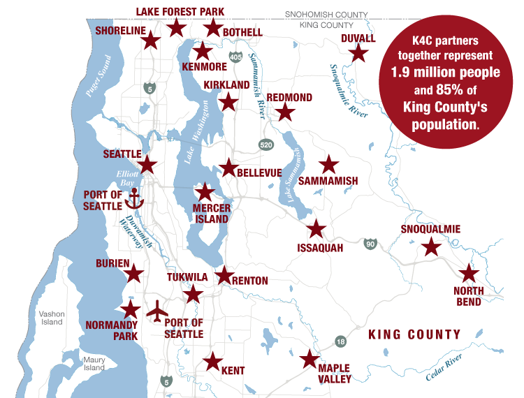 King County Map With Cities King County-Cities Climate Collaboration - King County