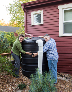 how to cover a rain barrel