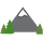 Mountain and trees icon